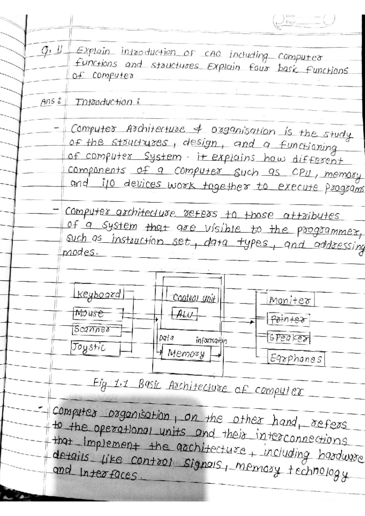 Computer Architecture and Organisation: CAO Functions and Structures ...