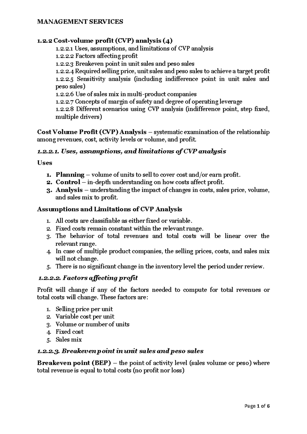 SC4. Cost-Volume Profit (CVP) Analysis: Uses, Factors, and Scenarios ...