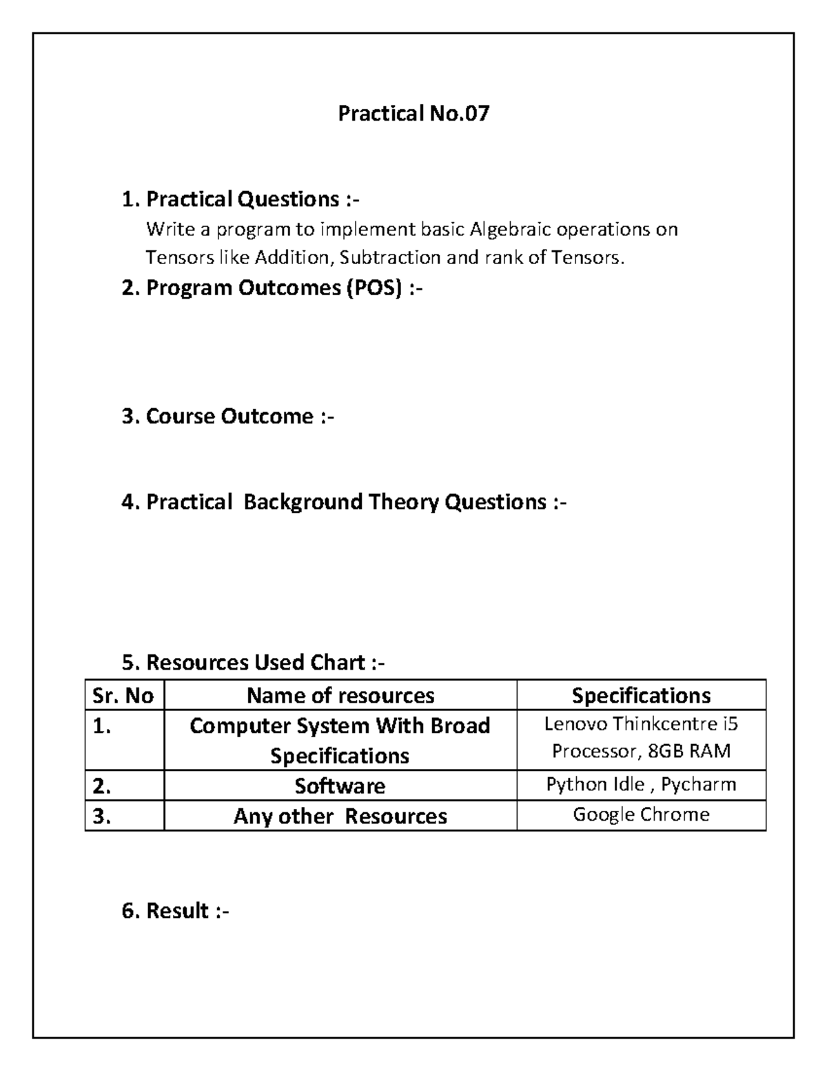 Prac7 - Hibe - Practical No. 1. Practical Questions :- Write a program ...