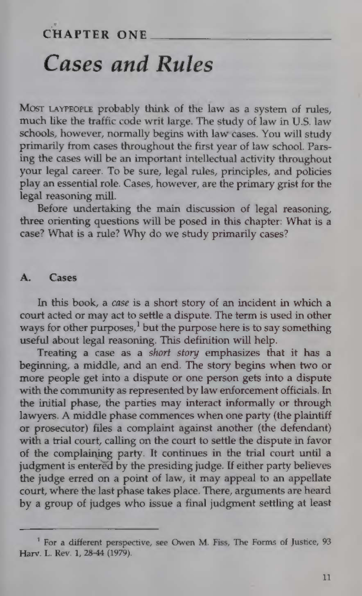 LAW 101: Chapter 1 - Understanding Cases and Legal Rules - Studocu
