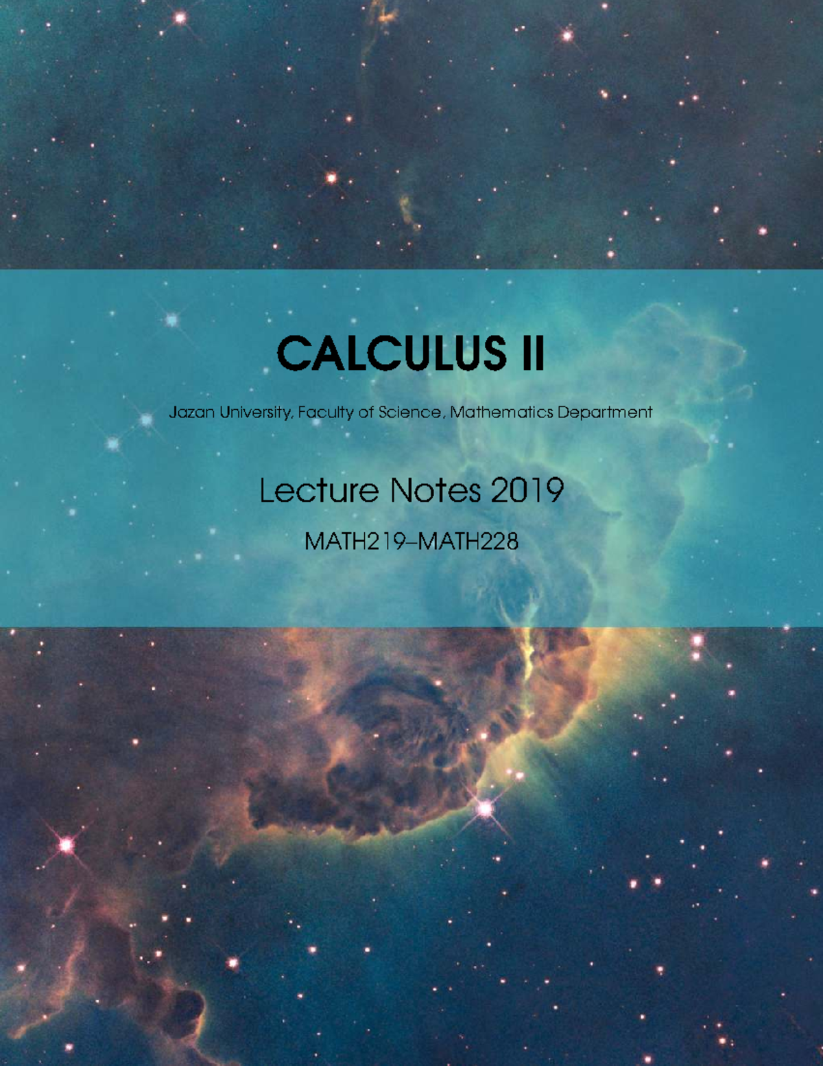 CALCULUS II (MATH 212) Lecture Notes - Jazan University 2019 - Studocu