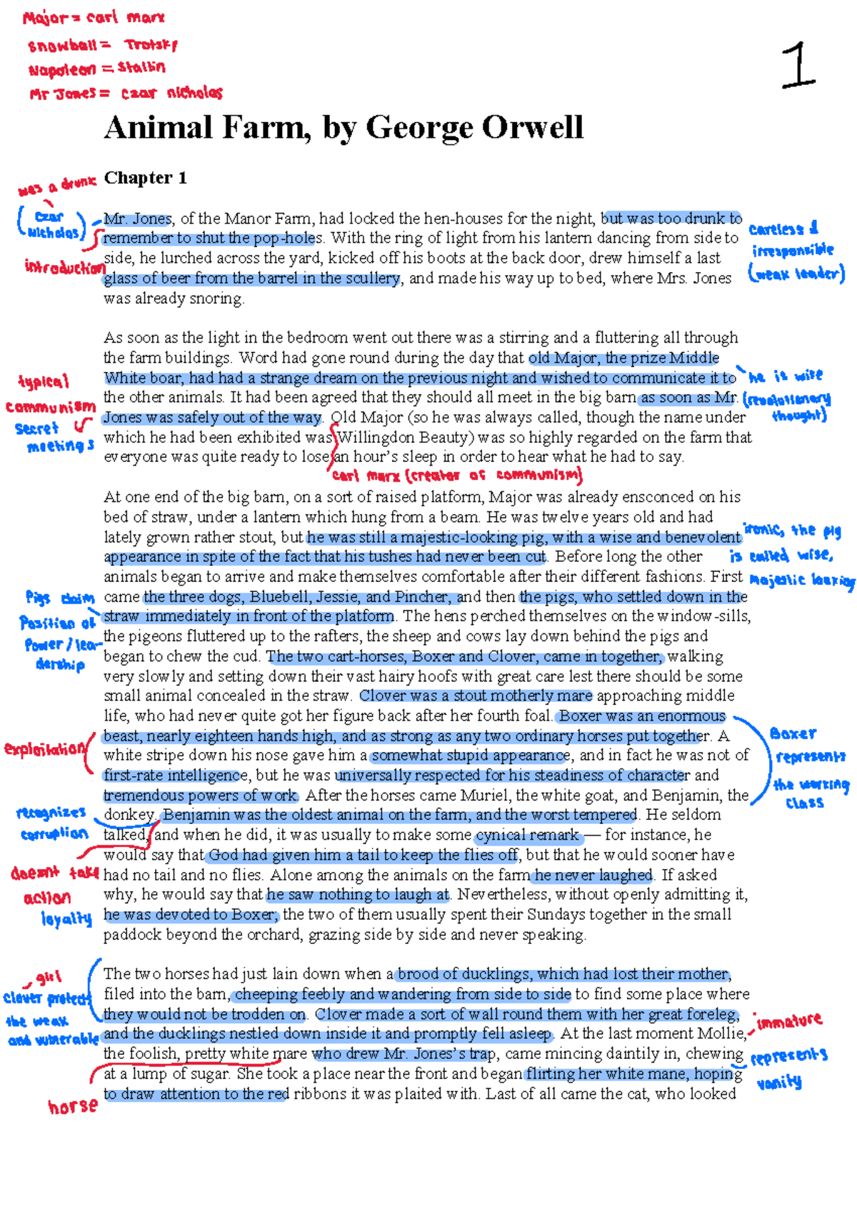 Animal Farm (ENG 101): Power Struggles and the Windmill Controversy ...