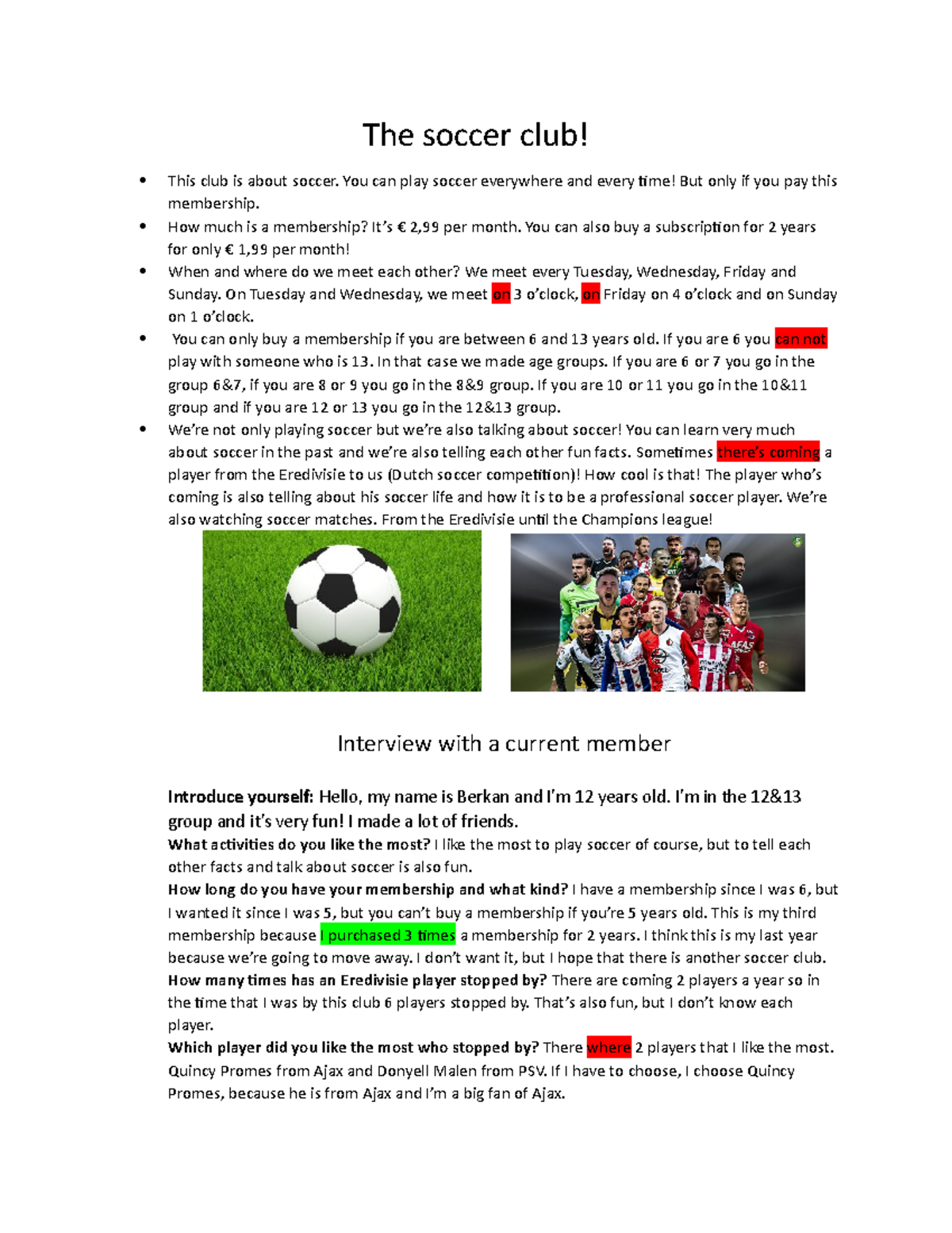 Soccer Club Overview and Member Insights - Enthusiasts Welcome ...