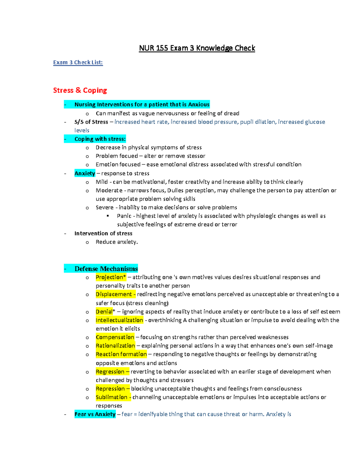 NUR 155 Exam 3 Knowledge Check: Stress, Leadership, and Wound Care ...