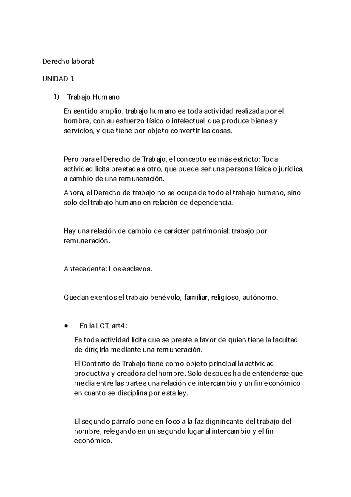Derecho Laboral - UNIDAD 1: Conceptos y Principios Fundamentales - Studocu