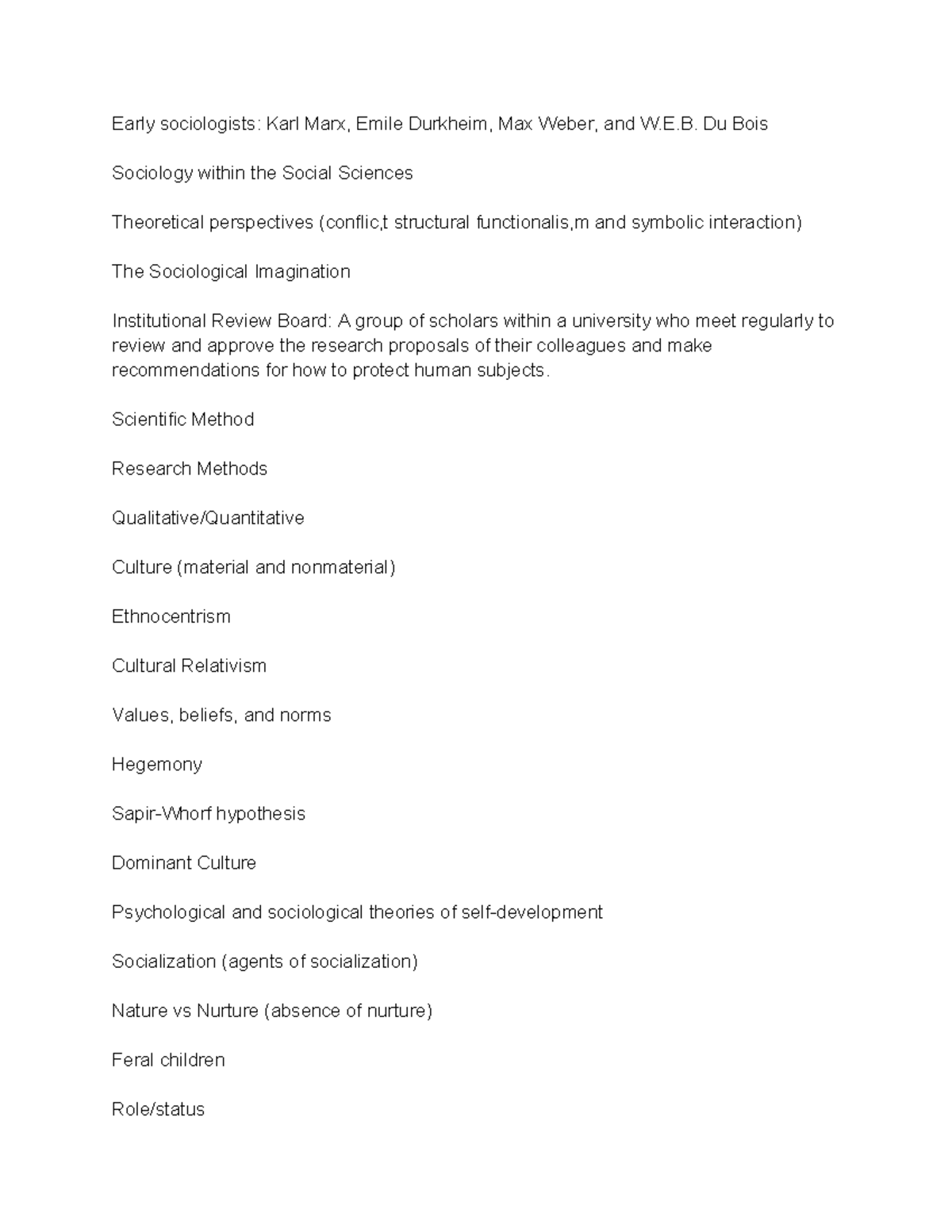Sociological Concepts and Theories: A Comprehensive Overview (SOC101 ...