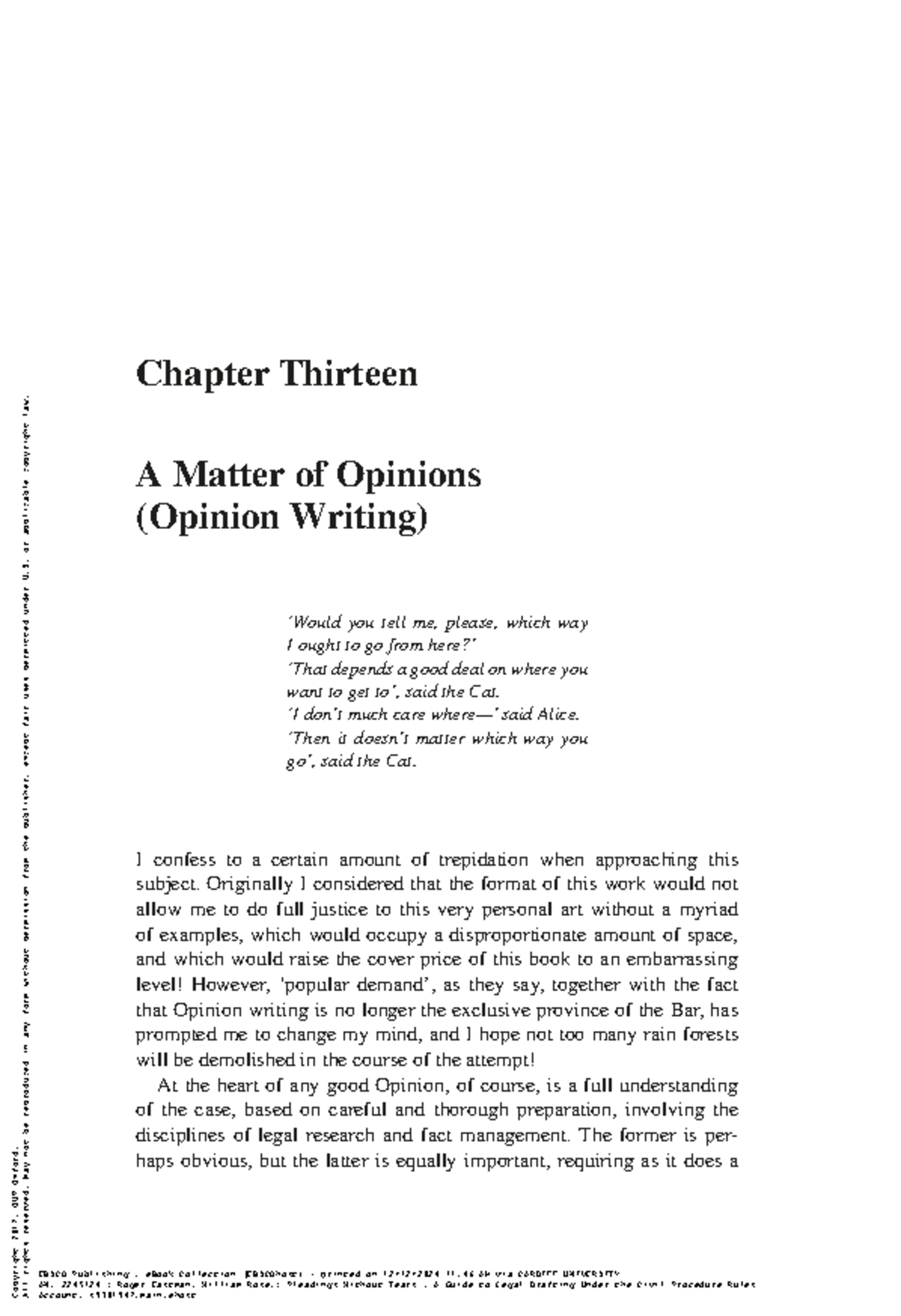 Pleadings Without Tears - Chapter 13 - Chapter Thirteen A Matter of ...