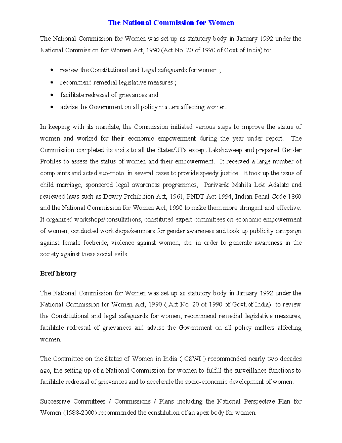 NCW Overview and Functions: A Comprehensive Study - Studocu