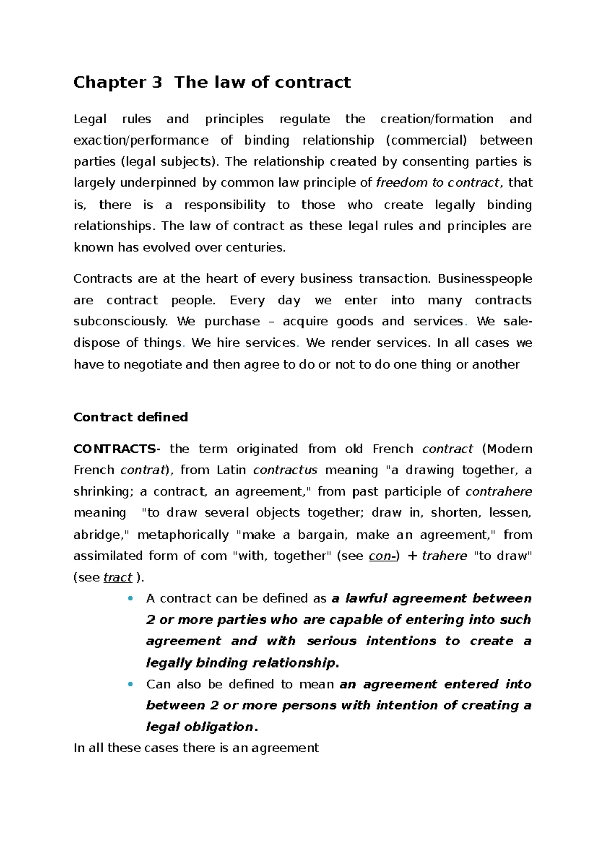 Company Law 101 - Chapter 1 Lecture Notes on Legal Principles - Studocu