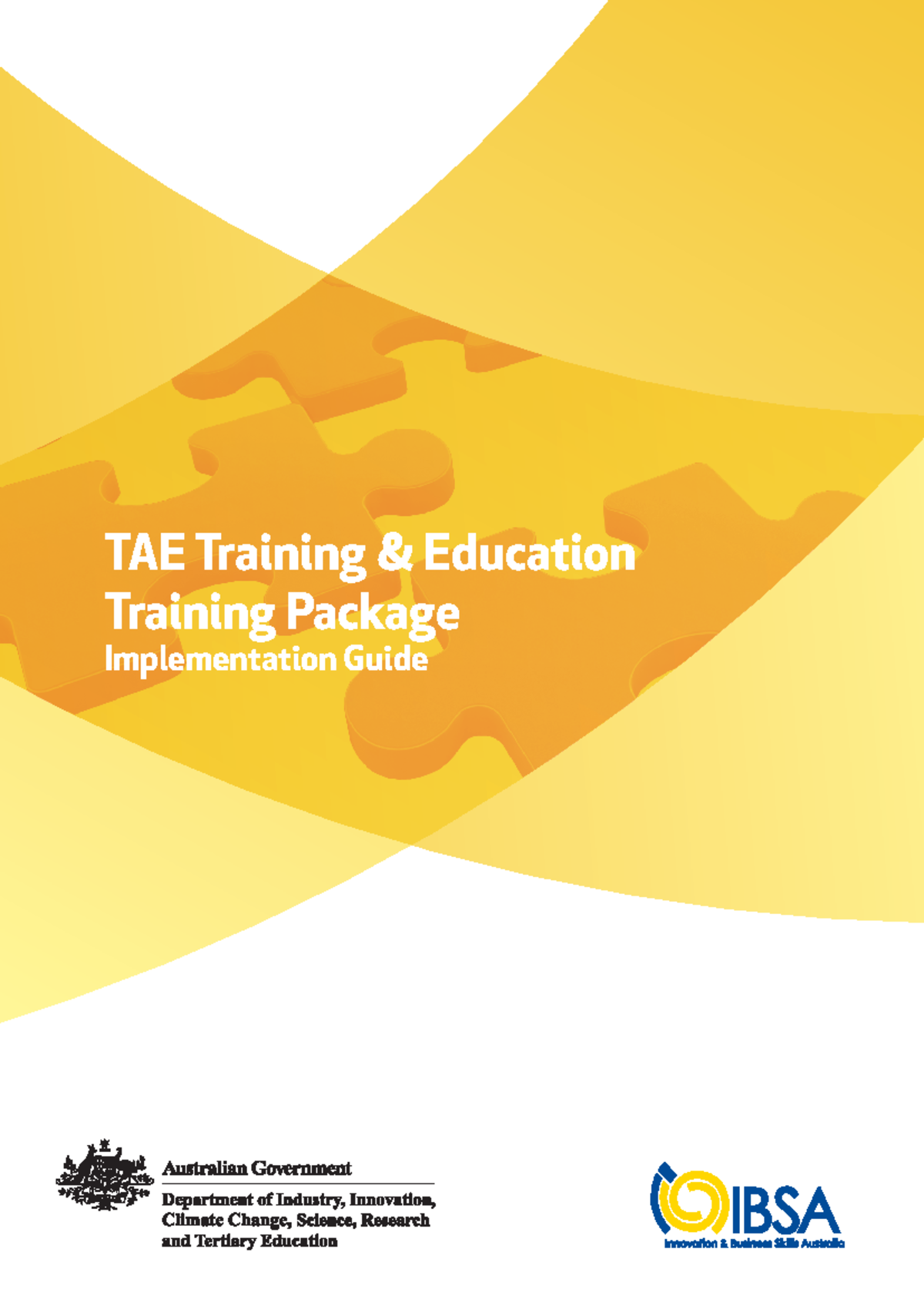 TAE Training & Education Implementation Guide: Training Package ...