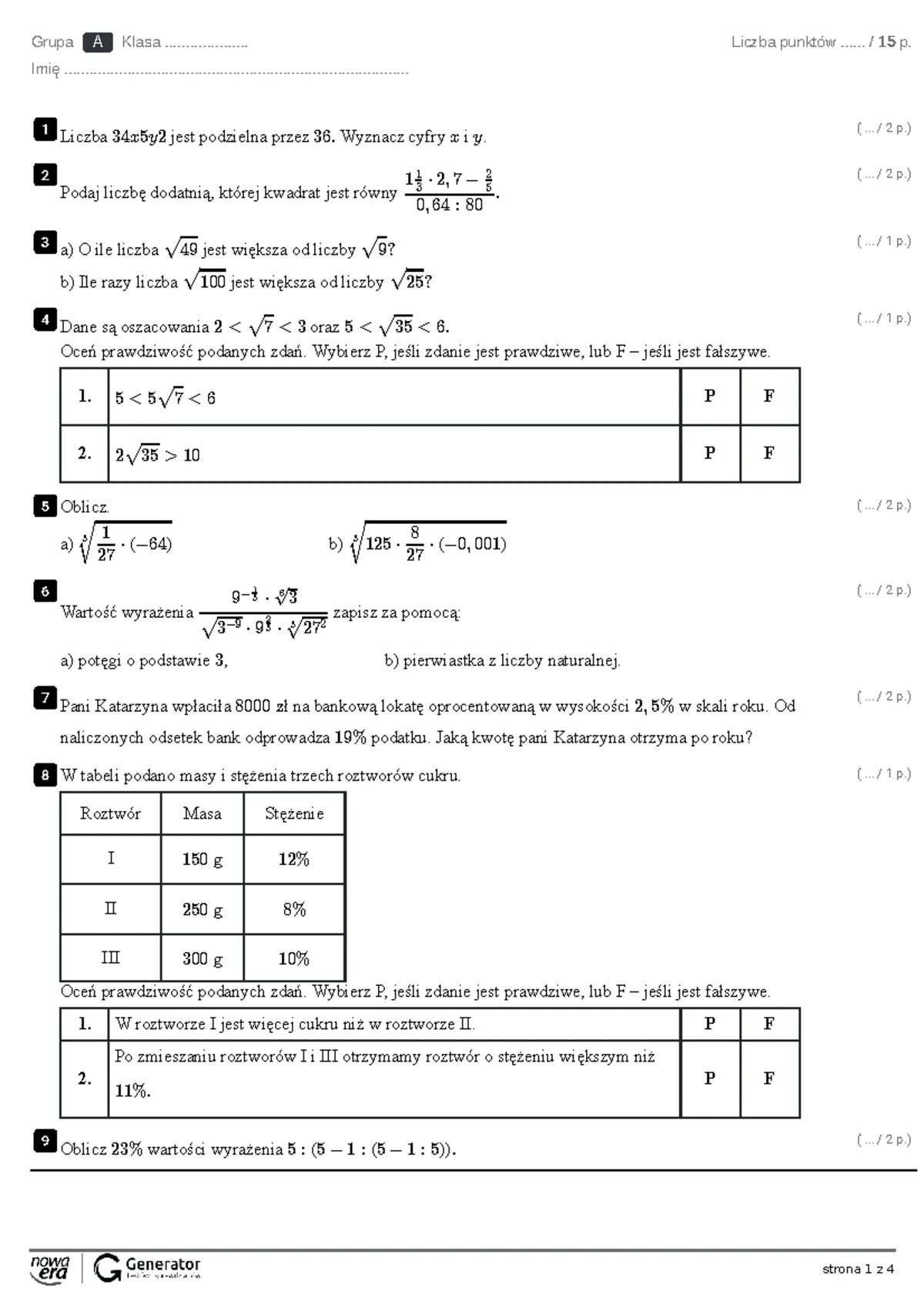 Sprawdzian Z Geometri Analitycznej Wyjasnienia www.studocu.com