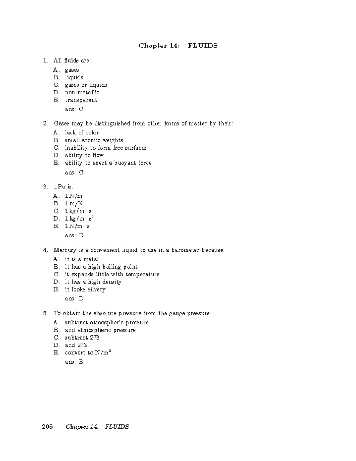 Chapter 14: FLUIDS - Midterm Test Bank - Studocu