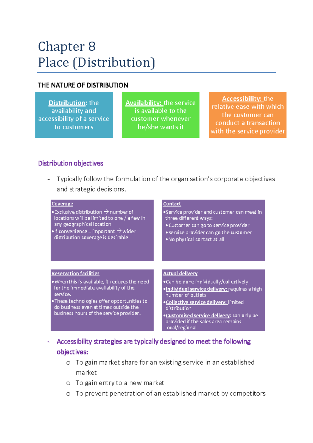 Chapter 8 Summary: Distribution Strategies in Marketing Management ...