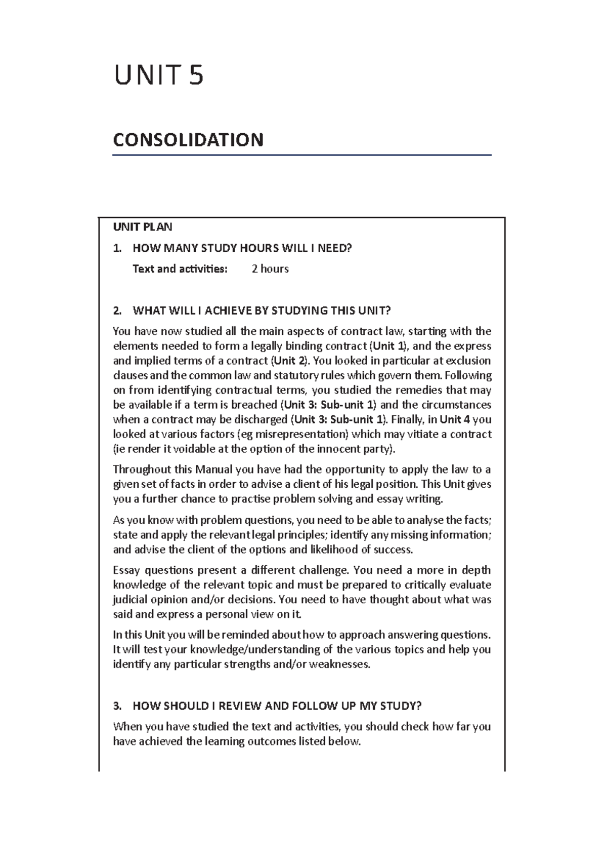 Contract Law Summary: Key Concepts & Study Guidance for 2021 - Studocu