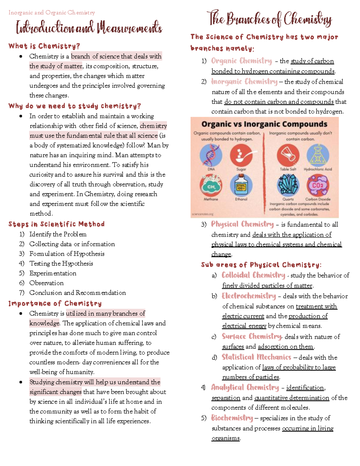 Chemistry-Prelims - notes - Inorganic and Organic Chemistry ...