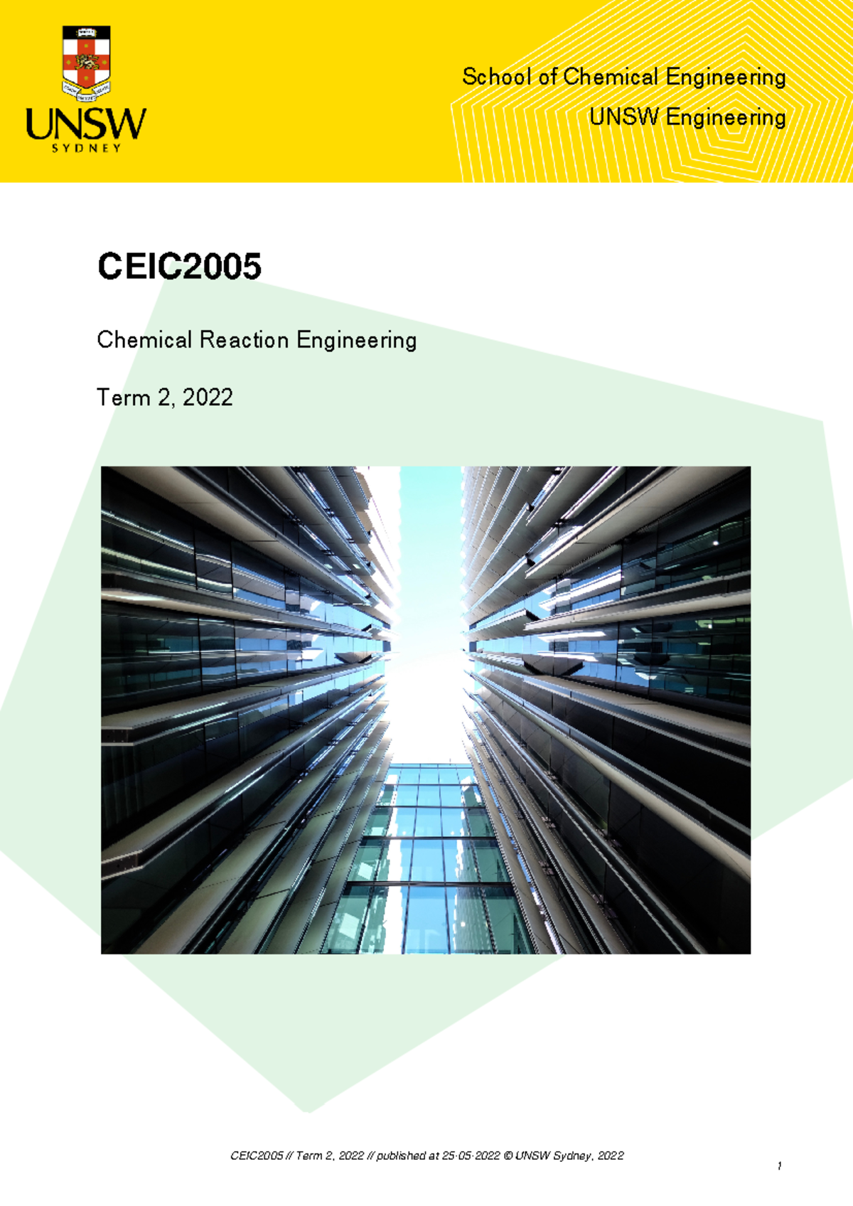 CEIC2005 Term 2, 2022 - Comprehensive Course Outline and Expectations ...