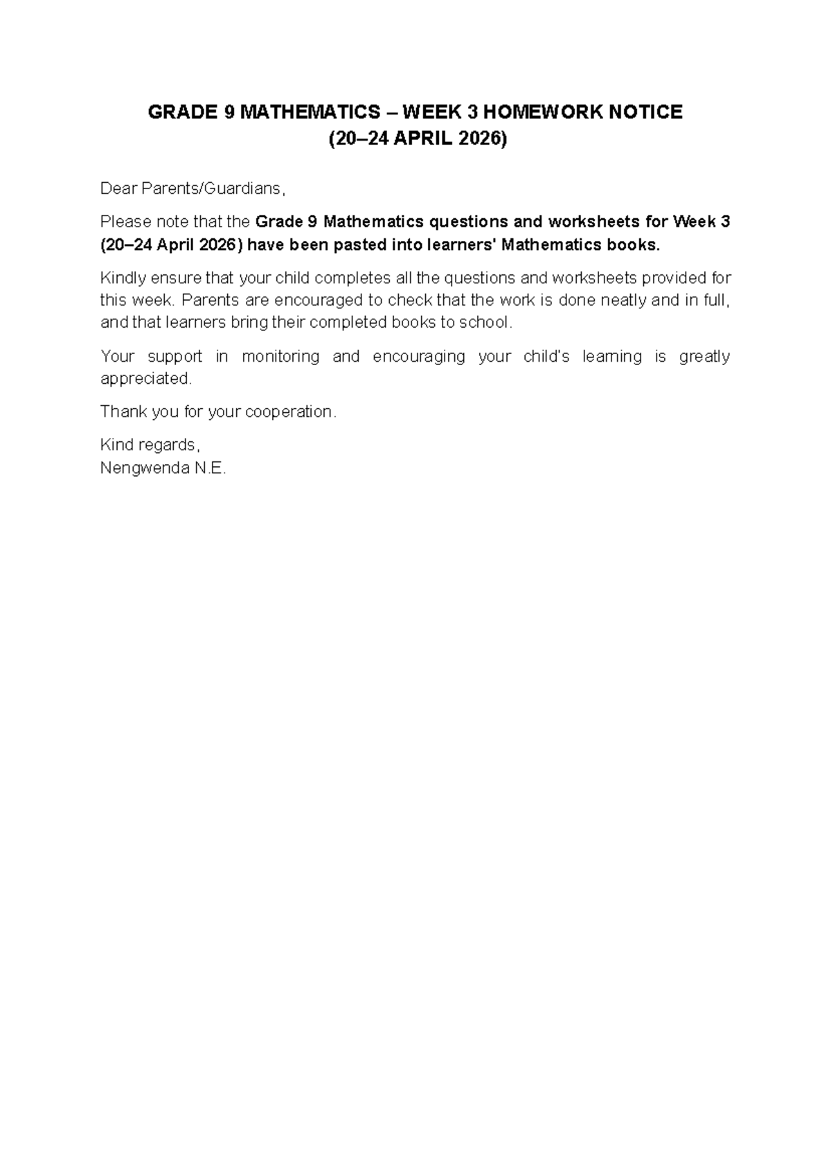 Grade 9 Mathematics - homeworks for learners, practice work questions ...