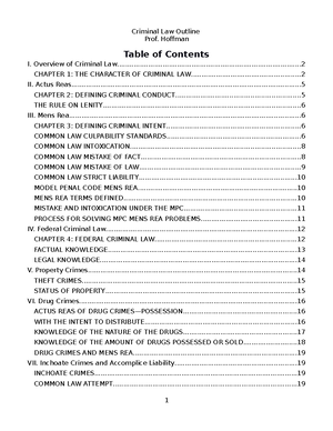 Criminal Law Notes: Theories of Punishment and Legal Principles (CRJ ...