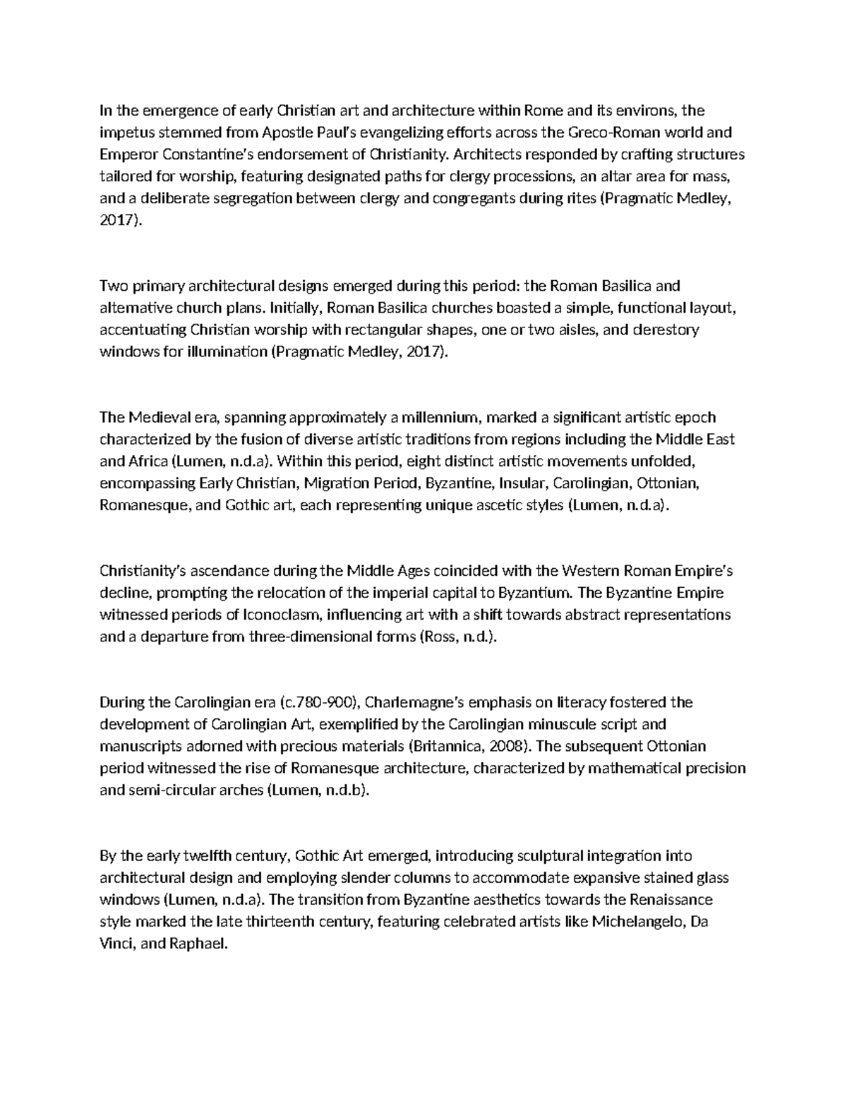 Ahist 1401 Learning Journal 3: The Evolution of Early Christian Art ...