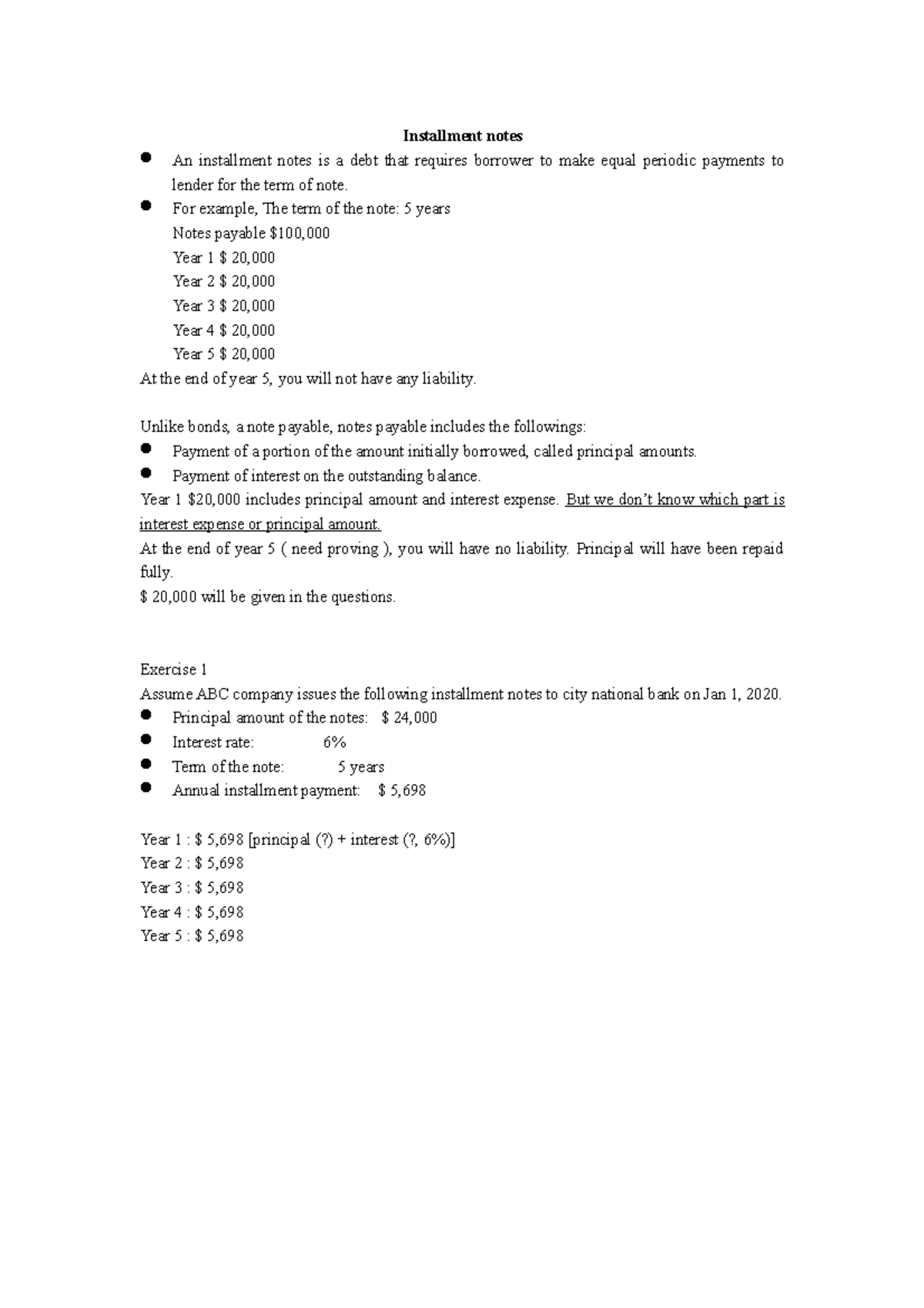 Installment notessd - Installment notes An installment notes is a debt ...