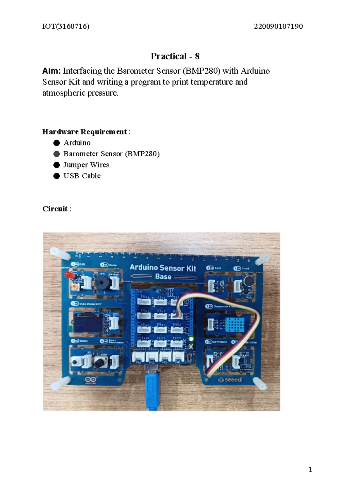 IOT(3160716) Practical 3: Measuring Distance with Arduino & Ultrasonic ...