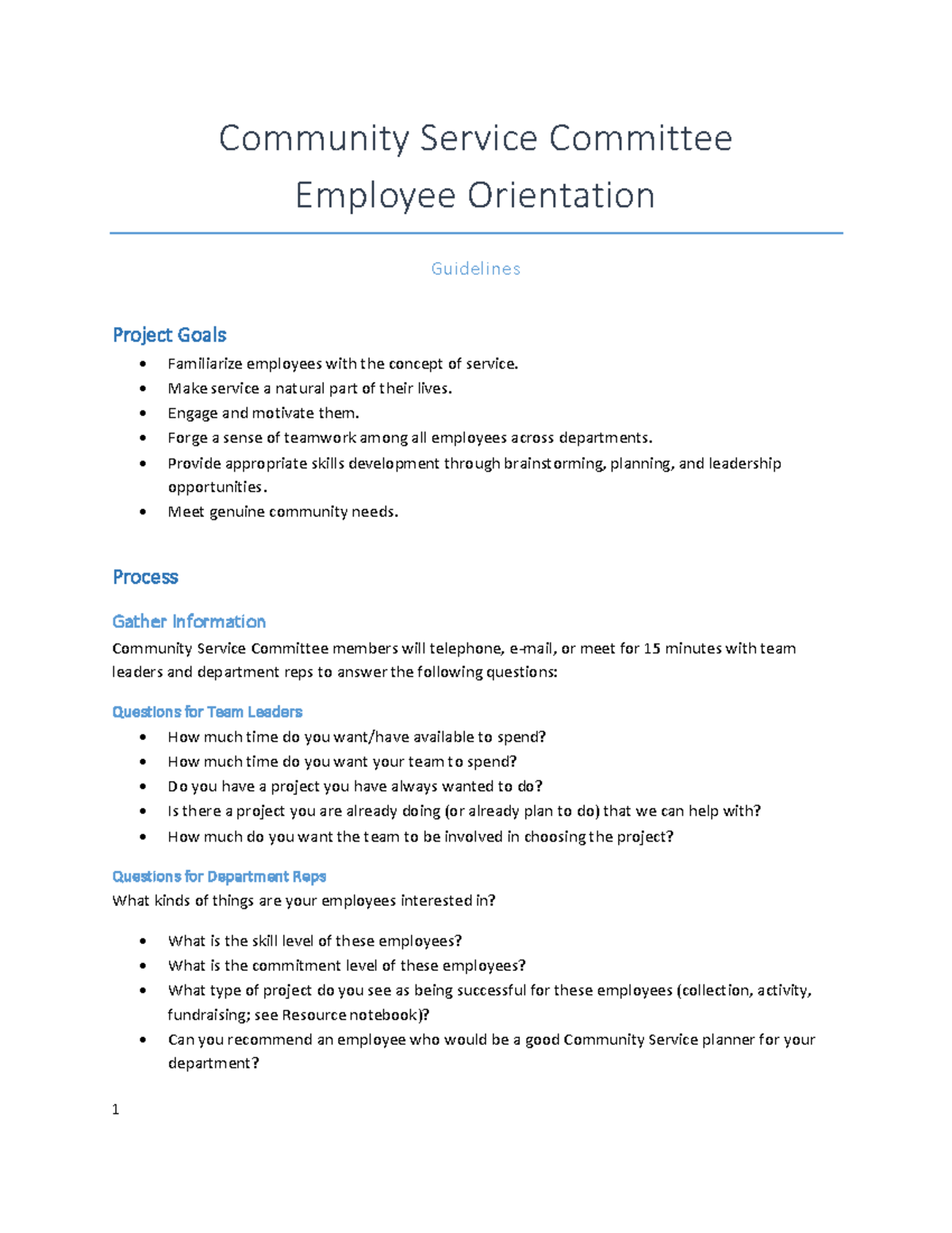 Word 1-5b - Guidelines for Community Service Commitment - Studocu