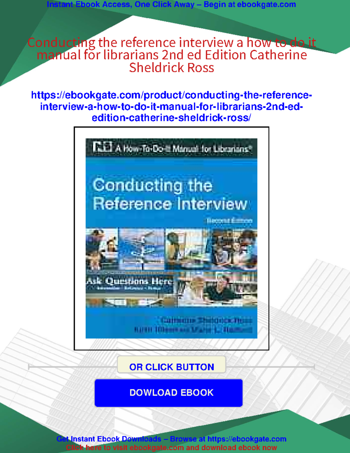 54177 - Conducting the Reference Interview: A Practical Manual for ...