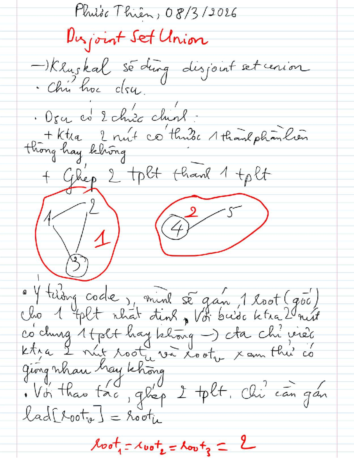 DSU - Disjoint Set Union: Buổi 4 Notes and Concepts - Studocu