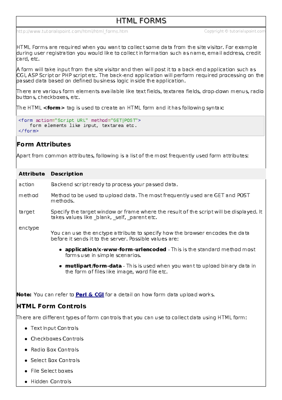 HTML FORMS: Essential Elements and Attributes Guide - Studocu