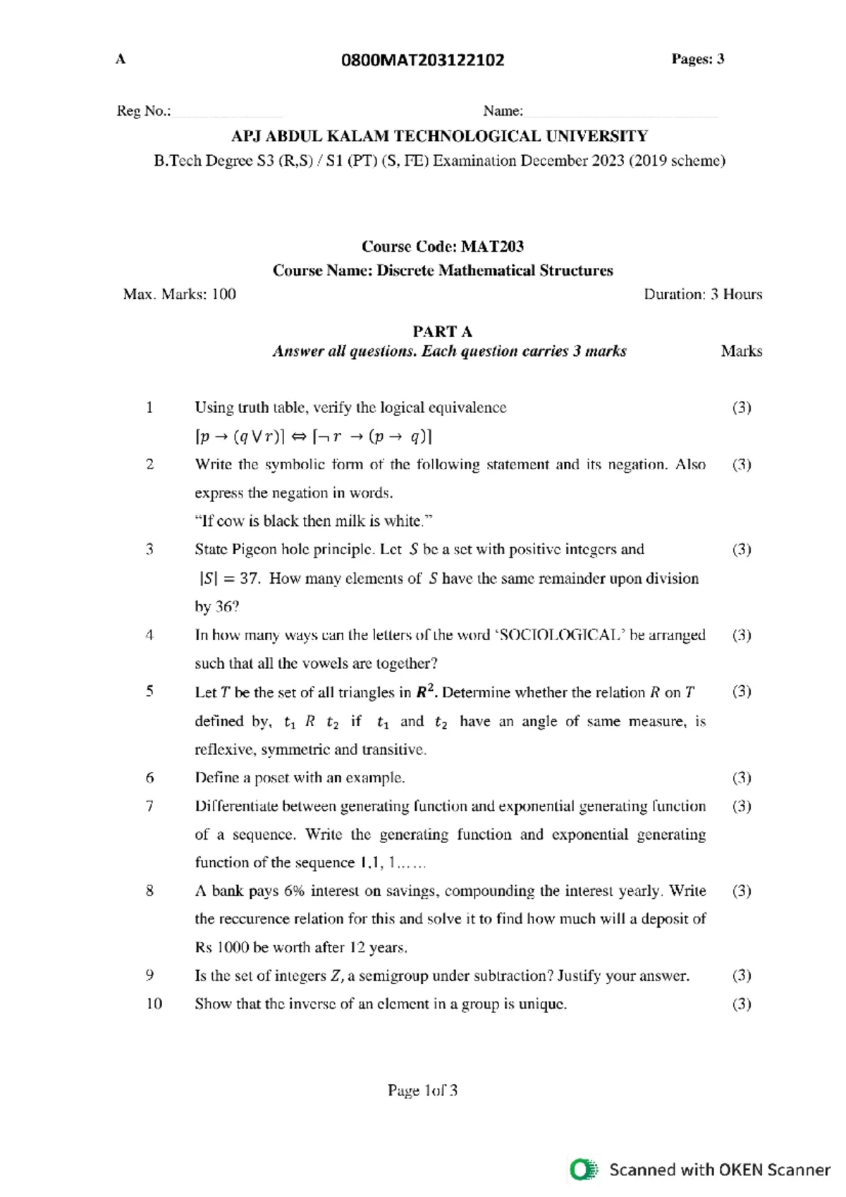 S3 Maths (module 4) - Lecture notes for students - MODULE: 4 Generating ...