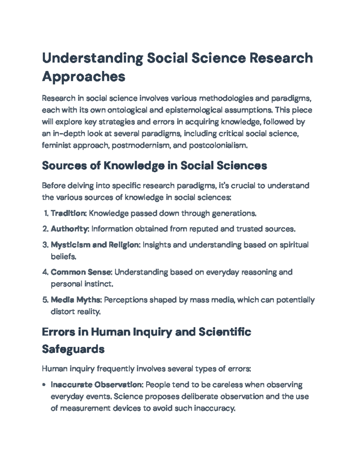 Understanding Social Science Research Methodologies and Paradigms ...