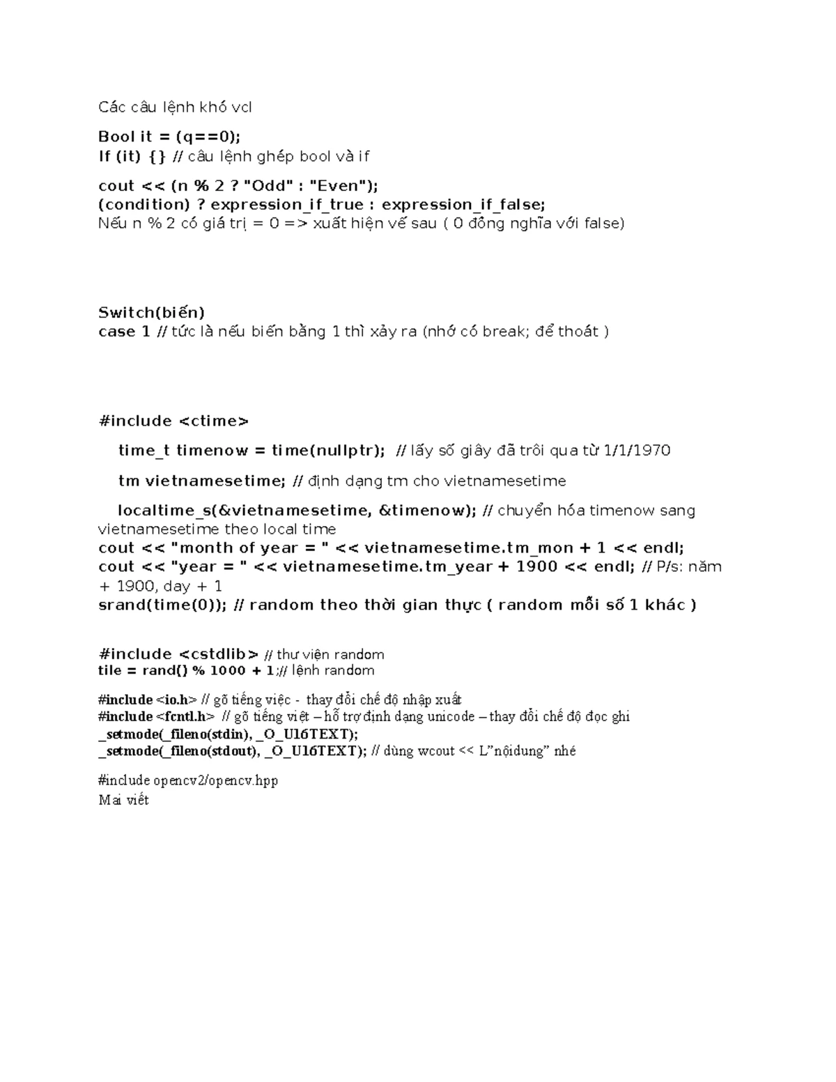 C++ Programming Exercises & Tips - btvn - Studocu