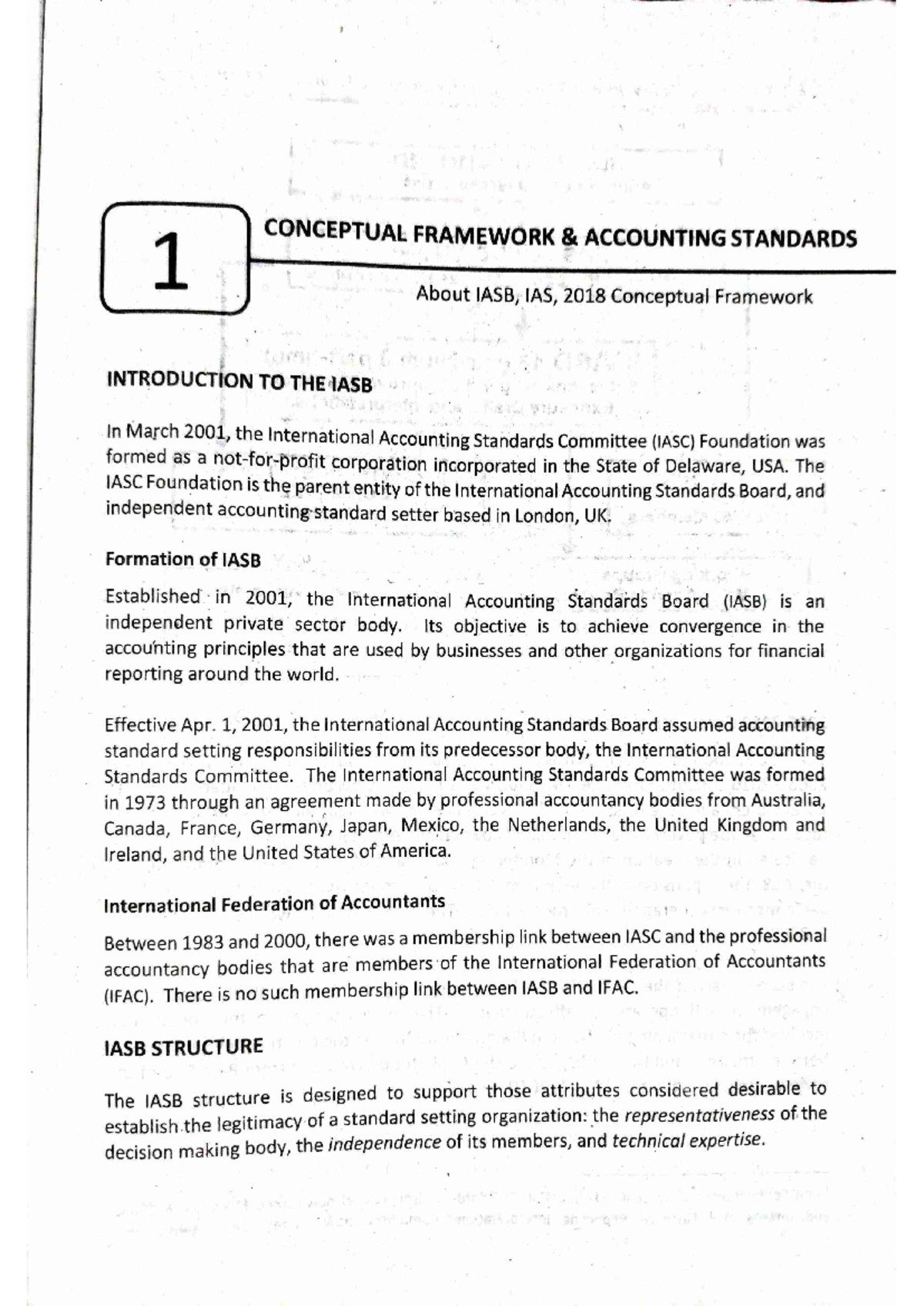 Chapter 1: Understanding the IASB and Conceptual Framework for ...
