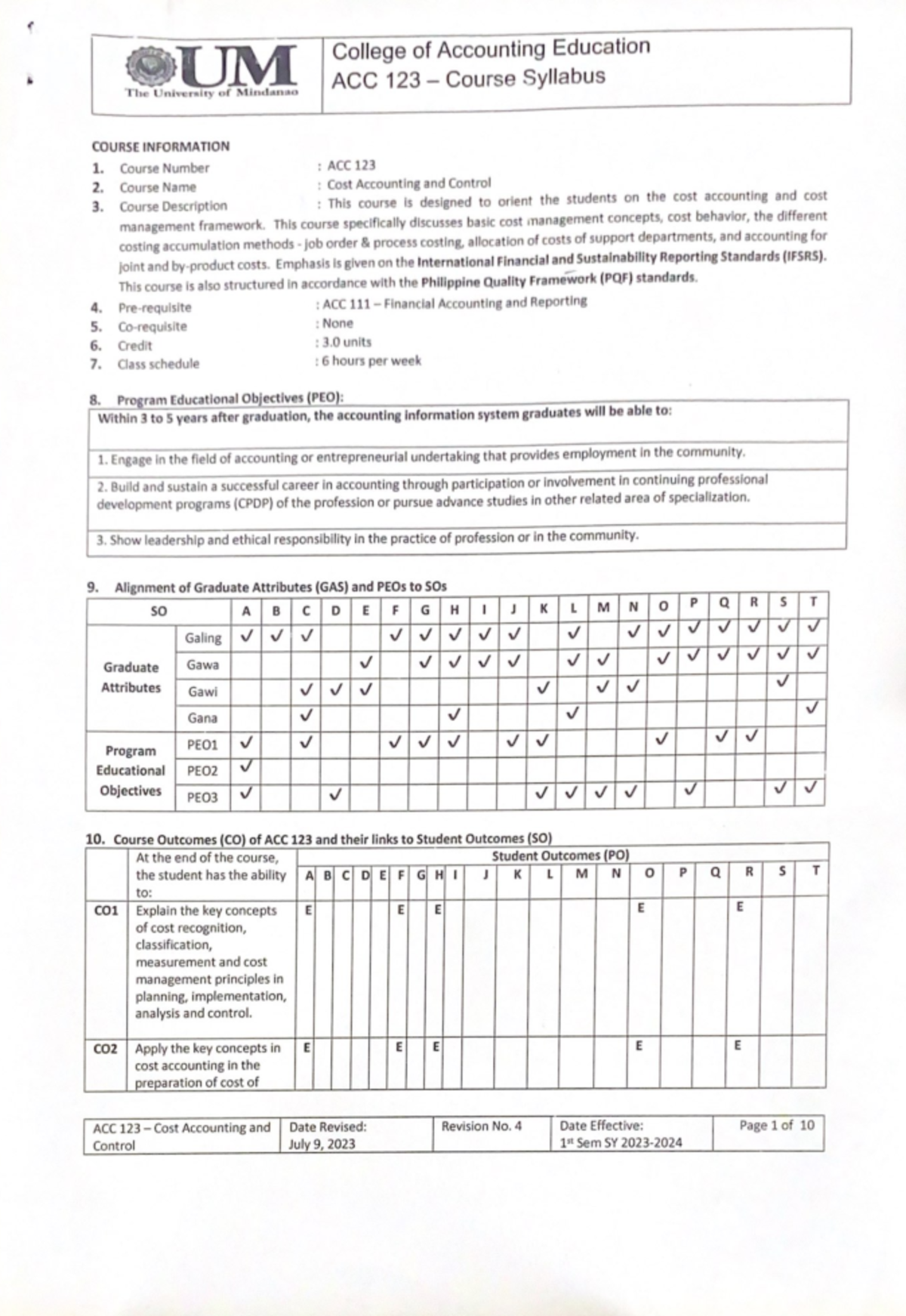 Insights and Key Concepts for ACC 123 Course Success - Studocu