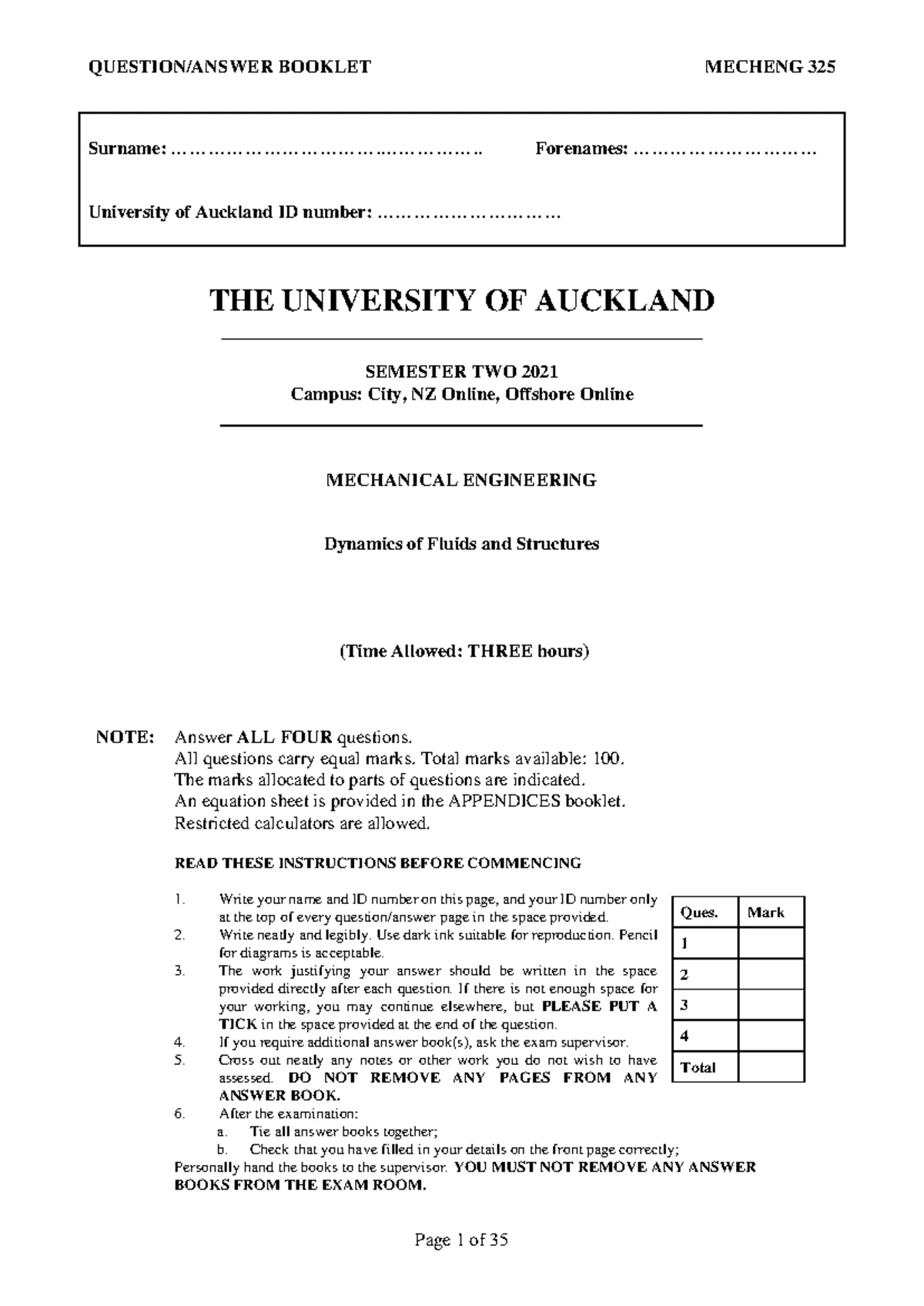 2015-Exam Solutions-Fluid-Dynamics - Dynamics of Fluids and Structures ...