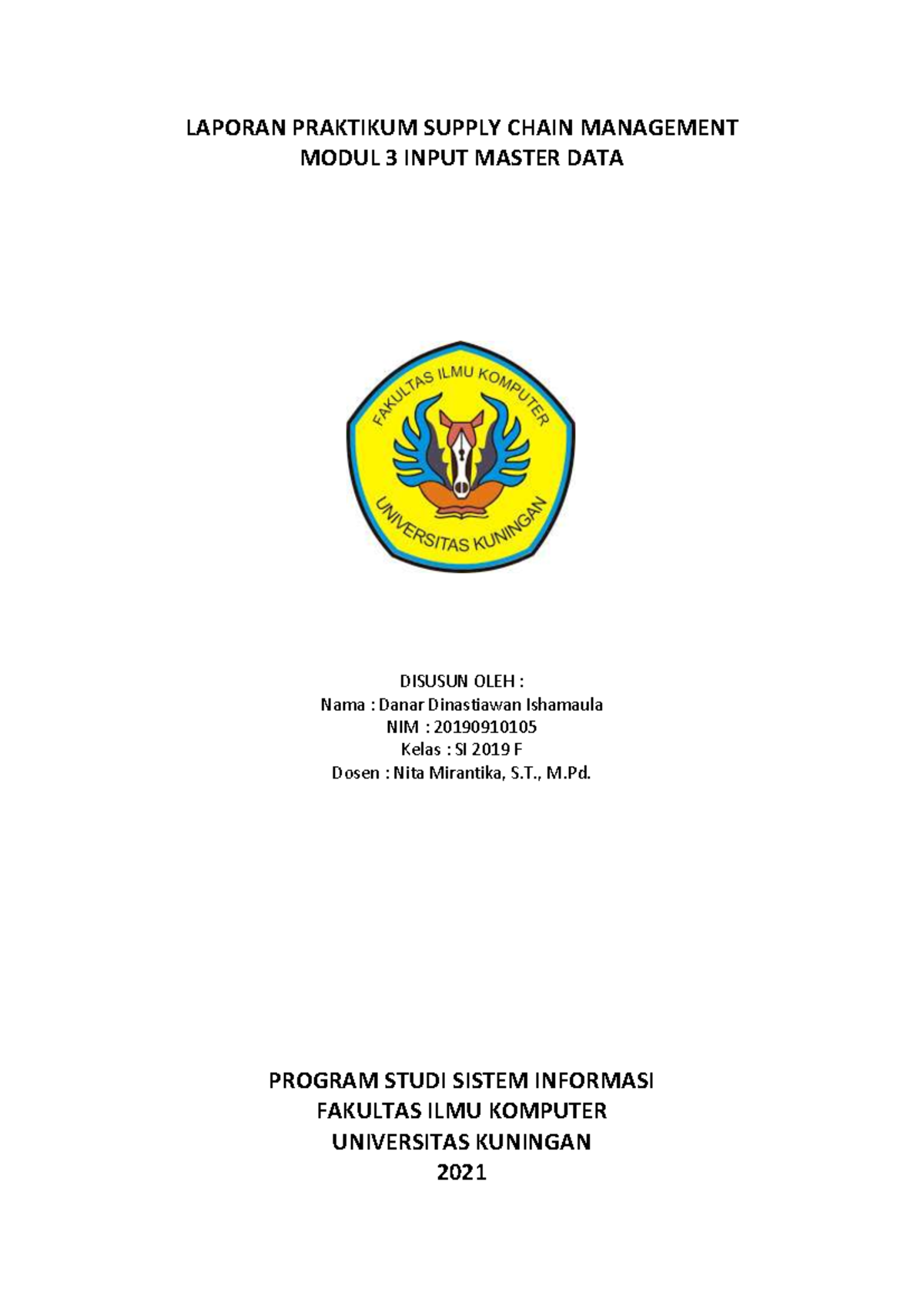 Laporan Praktikum SCM Modul 3: Input Master Data pada Odoo - Studocu