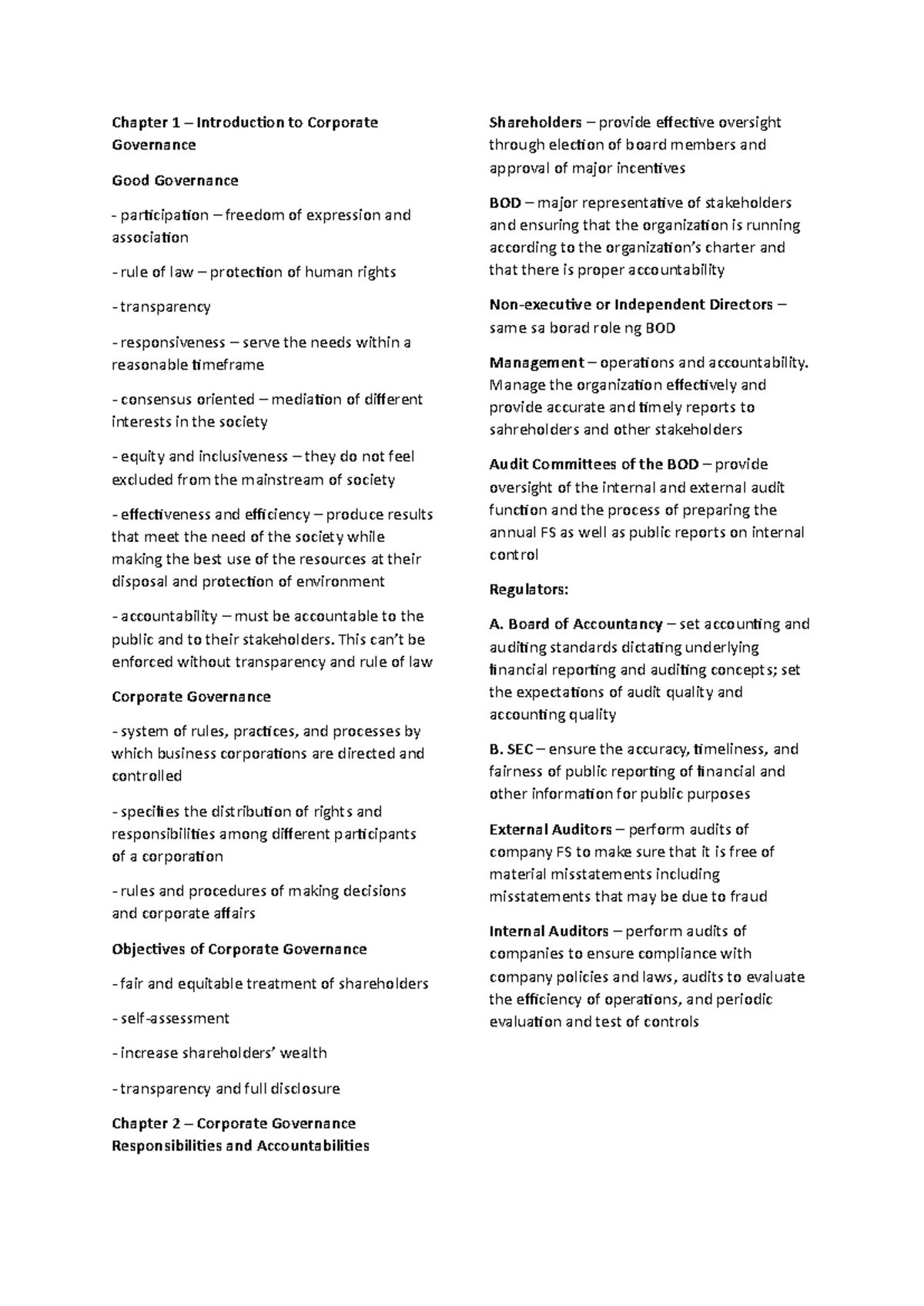 Corporate Governance Overview: Key Principles and Ethical ...