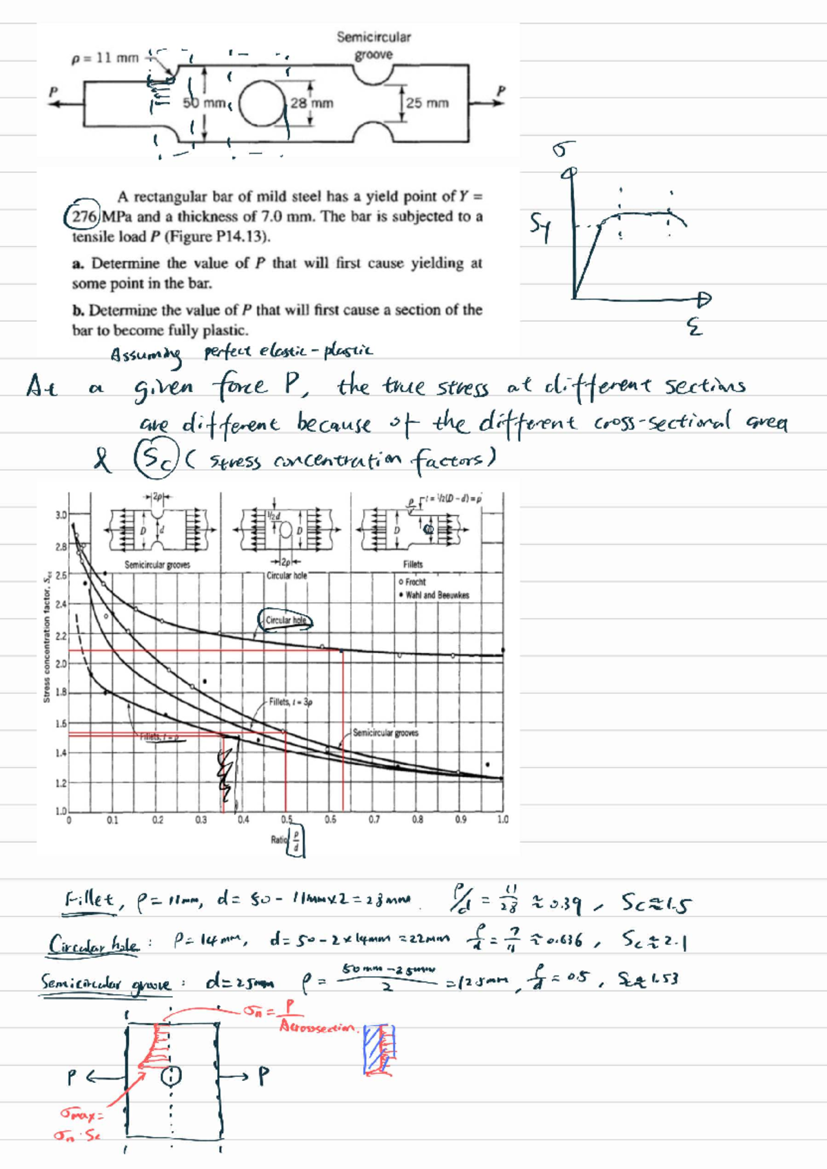 Mech 321 Tutorial 10: Semicircular Groove Yielding Analysis - Studocu