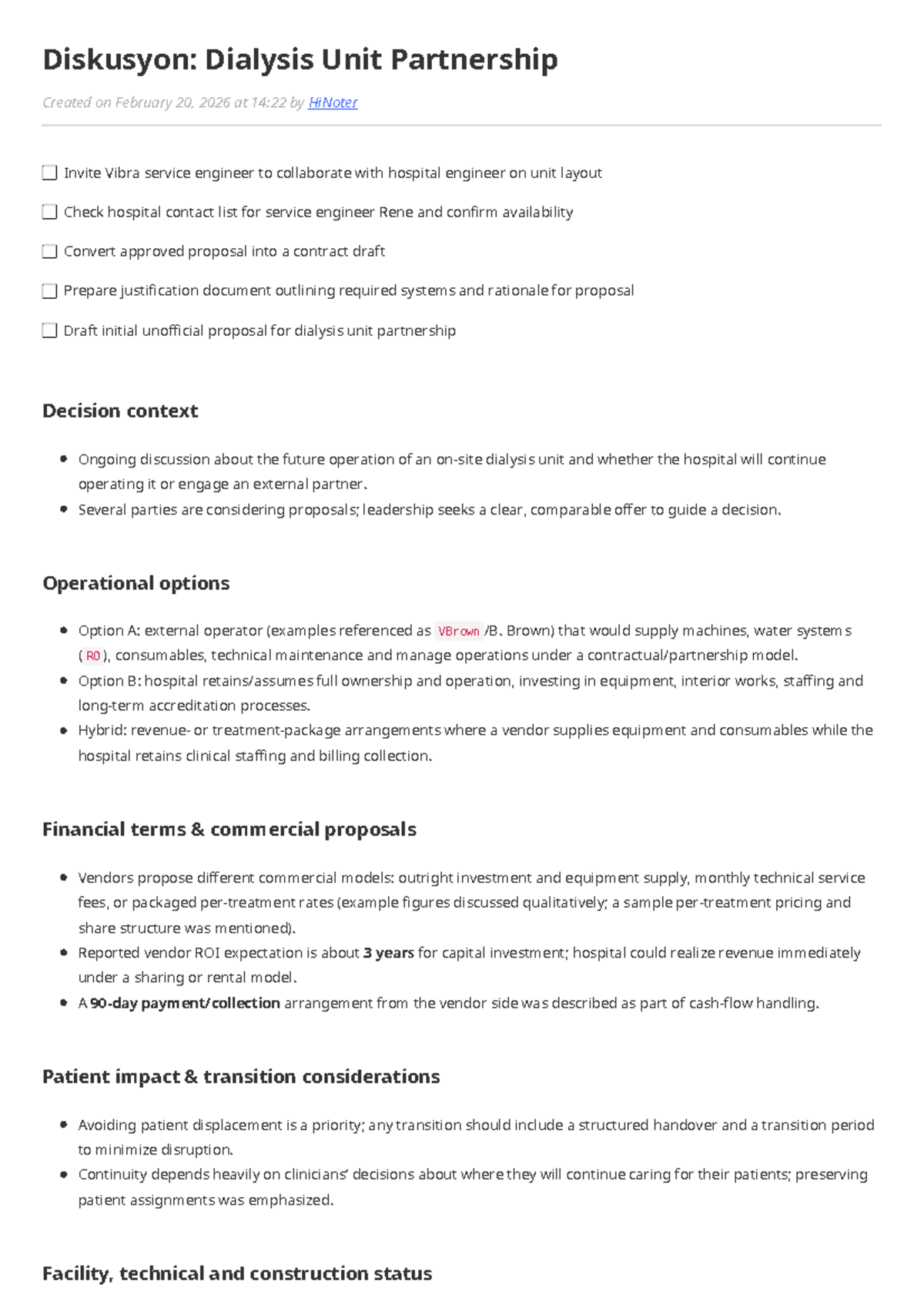 Diskusyon: Dialysis Unit Partnership Proposal Analysis - Studocu