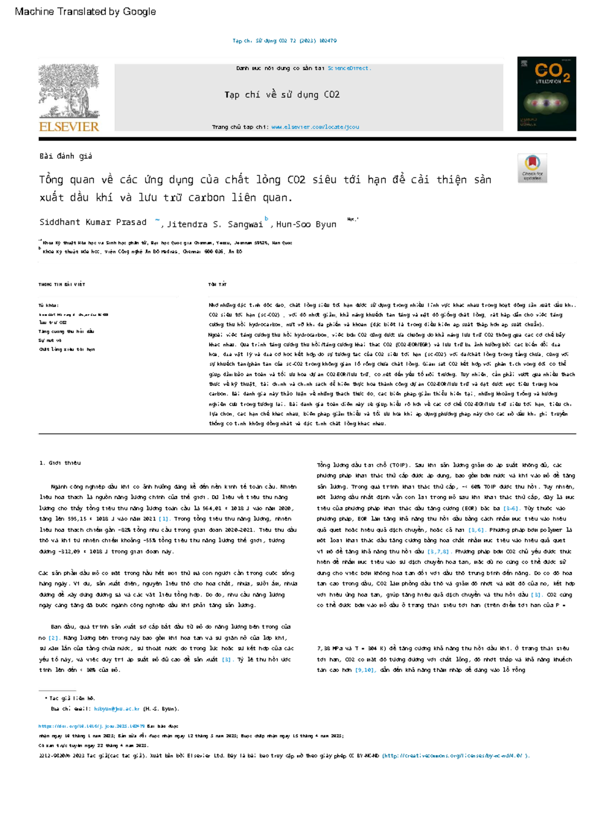 A review of supercritical CO2 Applications for Oil & Gas Production and ...