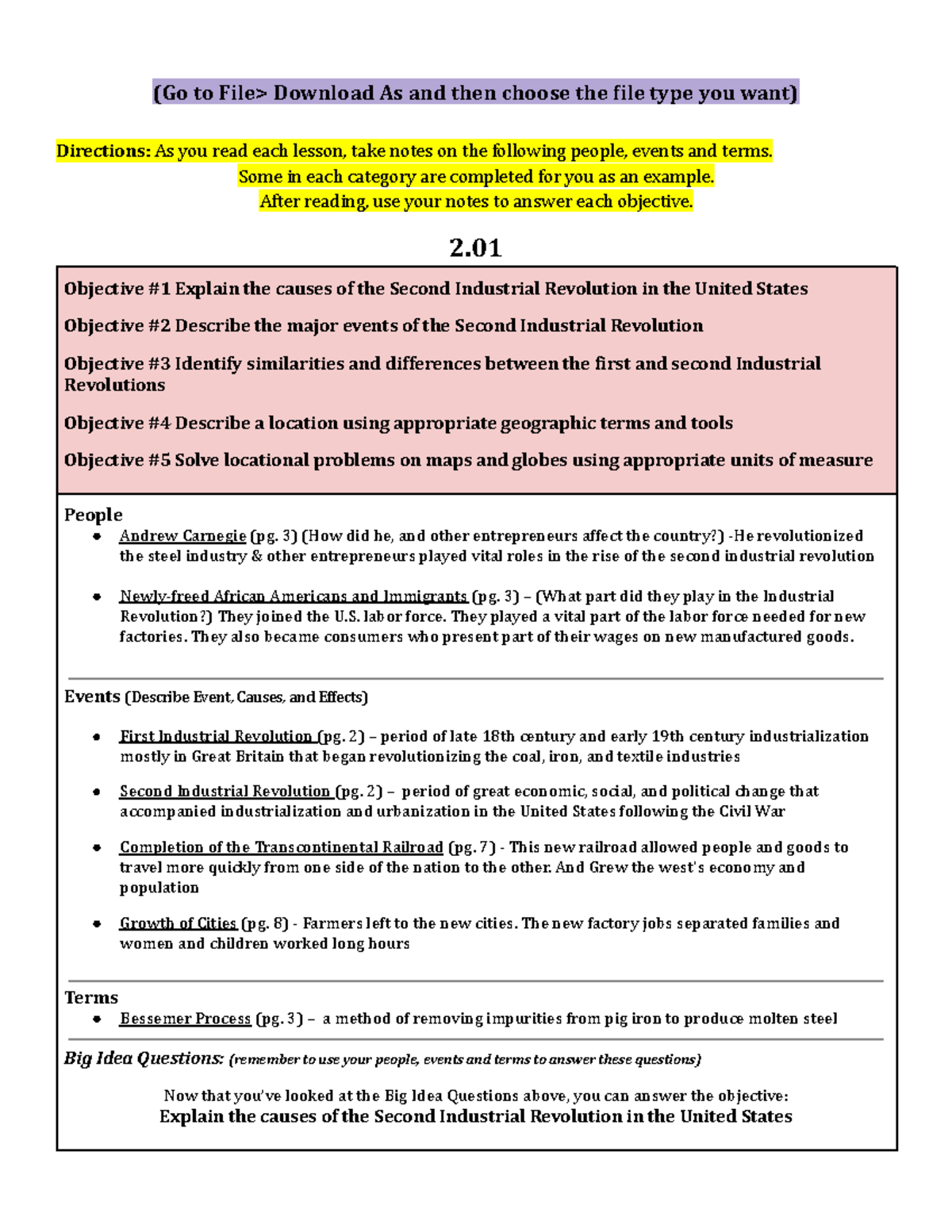Copy of V21 Mod 2 Note Taking Guide - (Go to File> Download As and then ...