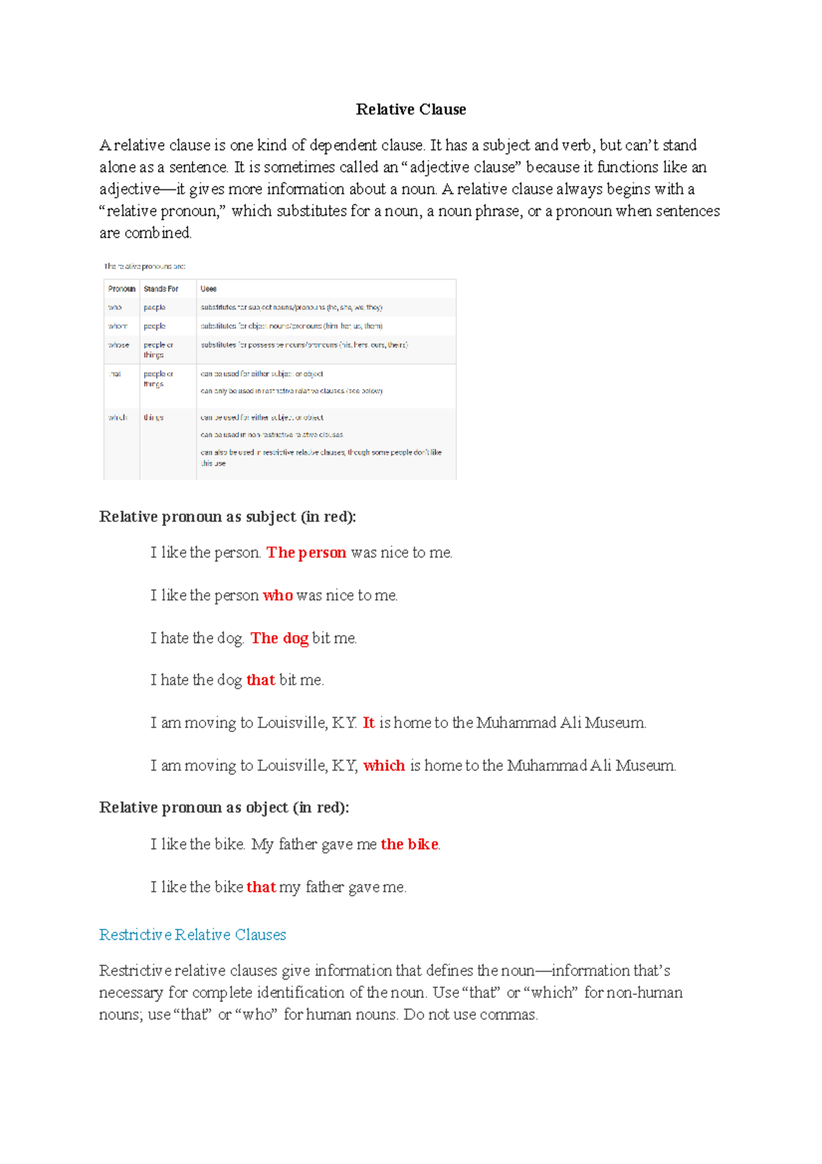 Relative Clauses: Explanation & Examples for Grammar Understanding ...