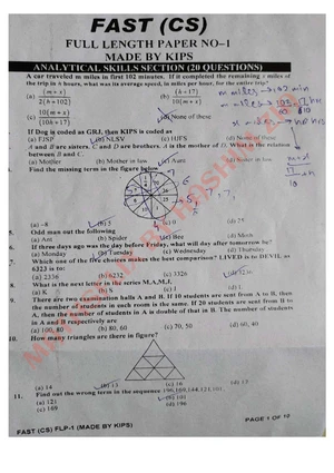 FAST 15 July Test Questions - Studocu