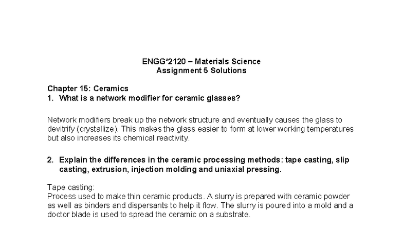 Assignment 5 F25 Solutions: Ceramics, Polymers, and Composites - Studocu