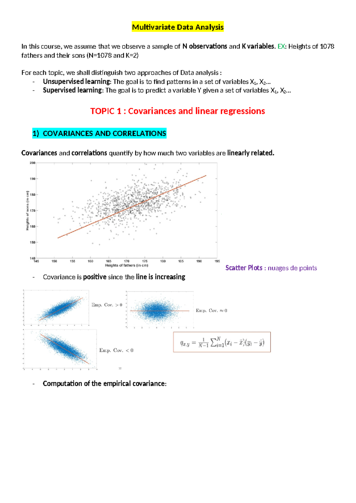 Topic 1 - Finance - Multivariate Data Analysis In this course, we ...
