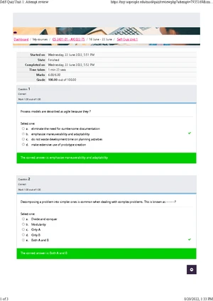 CS 1104 Graded Quiz Unit 3 AJ - Started on Monday, 4 July 2022, 1:38 PM ...