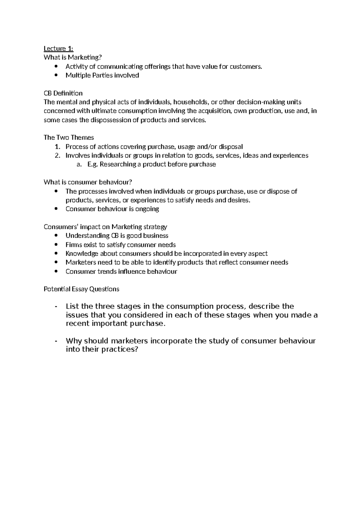 MART210 Mid Sem Study - Consumer Behavior & Research Insights - Studocu