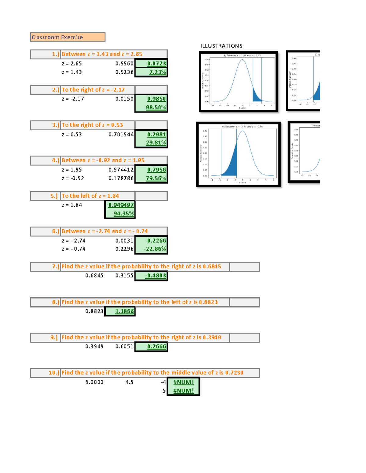 Stat Self-Learning Assessment Activity: Classroom Exercise on Z-Scores ...