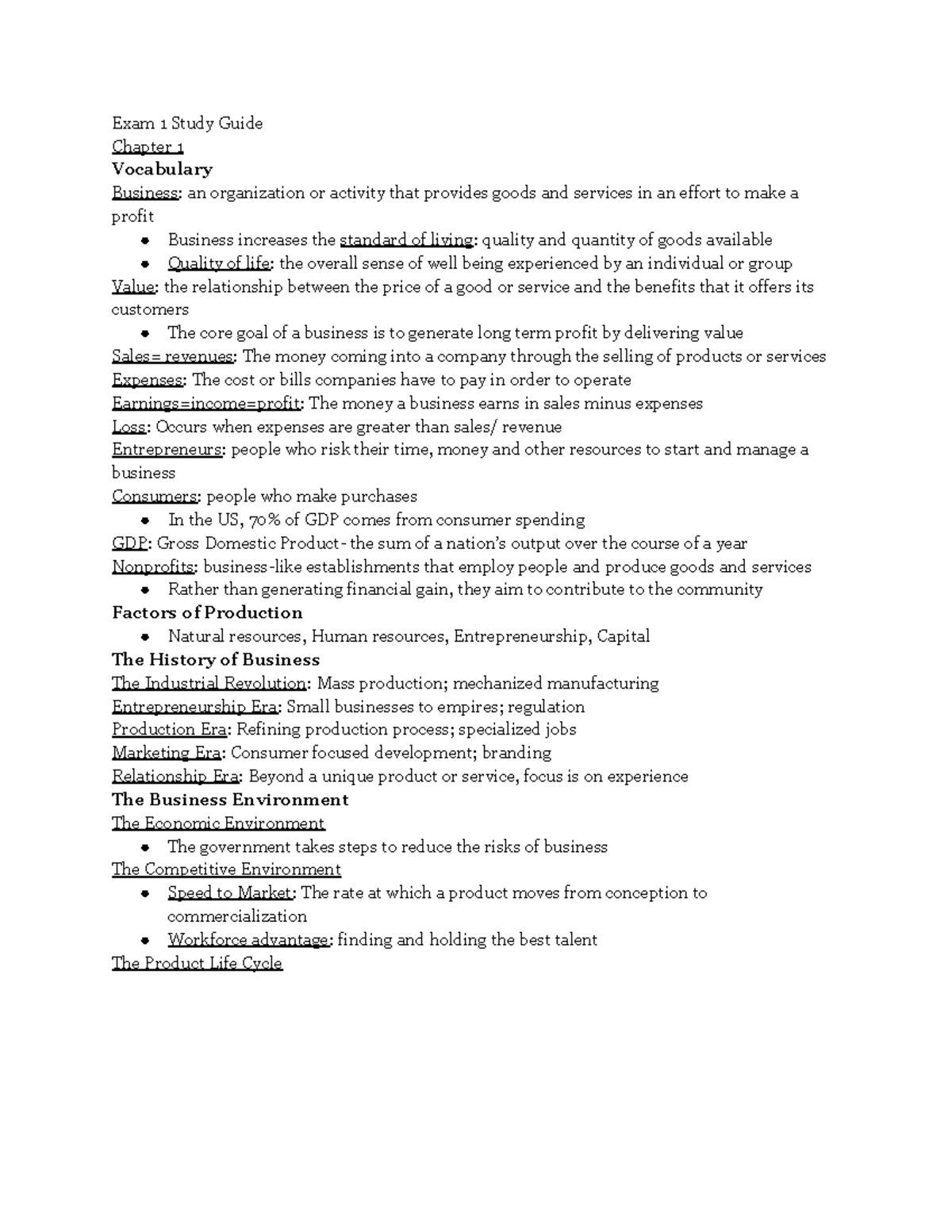 FM 116 Exam 1 - FM 116 Exam 1 Study Questions and Answers Chapter ...
