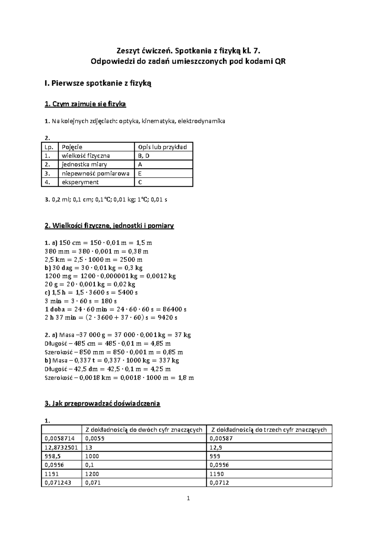 Spotkania Z Fizyką 8 Odpowiedzi Do ćwiczeń www.studocu.com